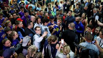 Photo number 5 from the photo gallery Prime Minister Justin Trudeau visits with athletes competing in the 38e Finale des Jeux de l’Acadie in Fredericton