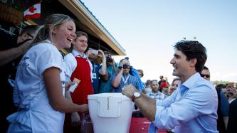 Photo number 1 from the photo gallery Prime Minister Justin Trudeau, MP Karen Ludwig, and MP Matt DeCourcey attend a Canada Day kick-off event in Grand Bay-Westfield, New Brunswick