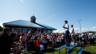 Photo number 2 from the photo gallery Prime Minister Justin Trudeau, MP Karen Ludwig, and MP Matt DeCourcey attend a Canada Day kick-off event in Grand Bay-Westfield, New Brunswick