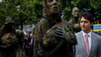 Photo number 2 from the photo gallery Prime Minister Justin Trudeau visits the Famine Memorial in Dublin, Ireland