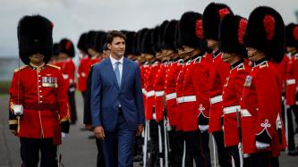 Photo number 1 from the photo gallery Prime Minister Justin Trudeau is made an honorary member of the Royal 22nd Regiment at la Citadelle in Québec City, Quebec