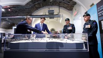 Photo number 5 from the photo gallery Prime Minister Justin Trudeau is made an honorary member of the Royal 22nd Regiment at la Citadelle in Québec City, Quebec