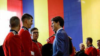 Photo number 6 from the photo gallery Prime Minister Justin Trudeau is made an honorary member of the Royal 22nd Regiment at la Citadelle in Québec City, Quebec