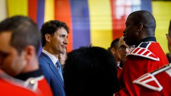 Photo number 7 from the photo gallery Prime Minister Justin Trudeau is made an honorary member of the Royal 22nd Regiment at la Citadelle in Québec City, Quebec