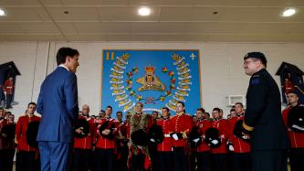 Photo number 8 from the photo gallery Prime Minister Justin Trudeau is made an honorary member of the Royal 22nd Regiment at la Citadelle in Québec City, Quebec