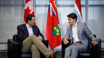 Photo number 1 from the photo gallery Prime Minister Justin Trudeau meets with Mayor Jeff Lehman at City Hall in Barrie, Ontario