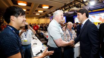 Photo number 2 from the photo gallery Prime Minister Justin Trudeau attends the United Food and Commercial Workers of Canada's National Convention in Montréal