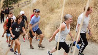 Photo number 1 from the photo gallery Prime Minister Justin Trudeau goes for a hike with fellow MPs in Kelowna, British Columbia