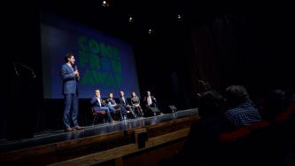 Photo number 1 from the photo gallery Prime Minister Justin Trudeau speaks during an event marking September 11th with members of the cast of Come From Away in St. John's