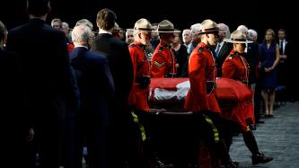 Photo number 4 from the photo gallery Prime Minister Justin Trudeau attends the memorial for Allan J. MacEachen in Antigonish, Nova Scotia