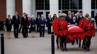 Photo number 2 from the photo gallery Prime Minister Justin Trudeau attends the memorial for Allan J. MacEachen in Antigonish, Nova Scotia