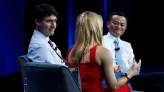 Photo number 3 from the photo gallery Prime Minister Justin Trudeau and Alibaba’s executive chairman Jack Ma take part in an armchair discussion during Alibaba's Gateway ‘17 in Toronto