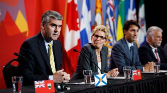 Photo number 2 from the photo gallery Prime Minister Justin Trudeau speaks with the media during a press conference following the First Ministers’ Meeting in Ottawa
