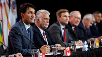 Photo number 6 from the photo gallery Prime Minister Justin Trudeau speaks with the media during a press conference following the First Ministers’ Meeting in Ottawa