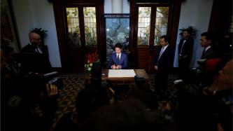 Photo number 2 from the photo gallery Prime Minister Justin Trudeau meets with Li Xi, Secretary of the Communist Party for Guangdong, in Guangzhou, China