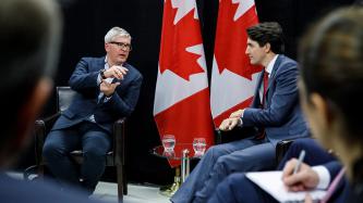Prime Minister Justin Trudeau meets with Börje Ekholm, President and CEO of Ericsson.
