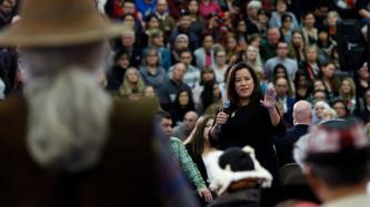 Minister Wilson-Raybould addresses the audience