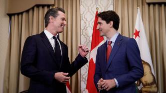 PM Trudeau speaks with Lieutenant Governor Newsom