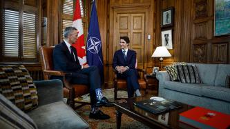 Prime Minister Justin Trudeau meets with NATO Sec. Gen. Jens ...