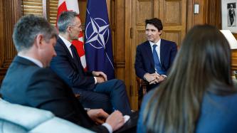 Prime Minister Justin Trudeau meets with NATO Sec. Gen. Jens ...
