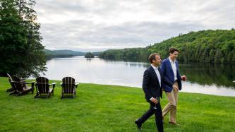 Photo number 3 from the photo gallery Prime Minister Justin Trudeau attends a dinner with President of France, Emmanuel Macron, in Gatineau, Quebec