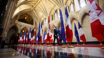 Photo numéro 5 de la galerie de photos Le premier ministre Justin Trudeau accueille le président de la France, Emmanuel Macron, au Parlement à Ottawa