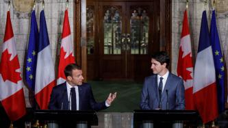 Photo numéro 7 de la galerie de photos Le premier ministre Justin Trudeau accueille le président de la France, Emmanuel Macron, au Parlement à Ottawa
