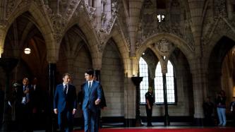 Photo numéro 9 de la galerie de photos Le premier ministre Justin Trudeau accueille le président de la France, Emmanuel Macron, au Parlement à Ottawa
