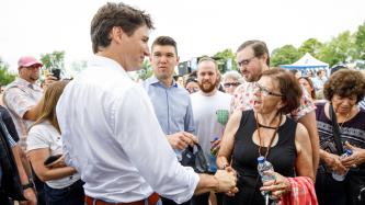 Photo number 4 from the photo gallery Prime Minister Justin Trudeau, Sophie and the kids celebrate St. Jean Baptiste in Valleyfield