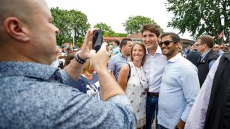 Photo number 5 from the photo gallery Prime Minister Justin Trudeau, Sophie and the kids celebrate St. Jean Baptiste in Valleyfield