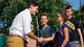 Photo number 3 from the photo gallery Prime Minister Justin Trudeau visits the Webers Restaurant in Orillia, Ontario