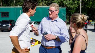 Photo number 4 from the photo gallery Prime Minister Justin Trudeau visits the Webers Restaurant in Orillia, Ontario