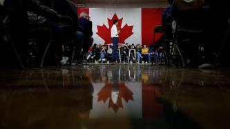 PM Trudeau addresses the audience