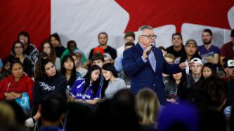 Minister Goodale addresses the audience