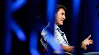 PM Trudeau speaks during the discussion