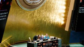 PM Trudeau speaks at the UN during the Mandela Peace Summit