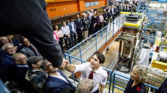 PM Trudeau greets the crowd