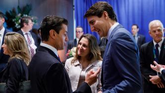PM Trudeau shares a laugh with President Peña Nieto