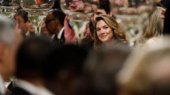 Sophie Grégoire Trudeau smiles during a reception