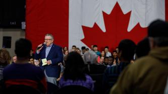 Minister Goodale addresses the crowd