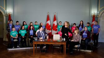Véronique Morin is introduced by Governor General Payette