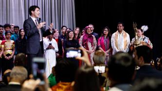Le PM Trudeau s’adresse à l’auditoire
