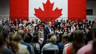 MP Chris Bittle speaks to the crowd