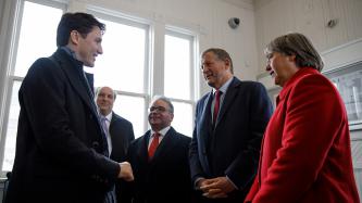 PM Trudeau speaks with attendees