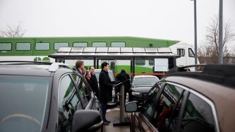 PM Trudeau speaks at the podium