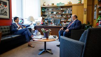 Prime Minister Trudeau meets with Mayor Berry Vrbanovic