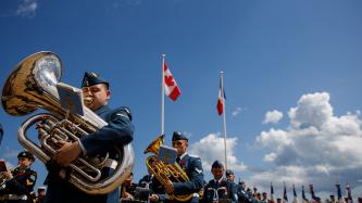 The Royal Canadian Air Force Band performing