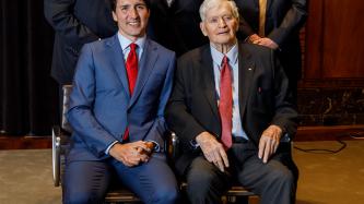 PM Trudeau and others pose for a group photo