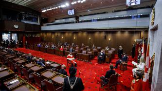 GG Julie Payette delivers the Speech from the Throne in the Senate