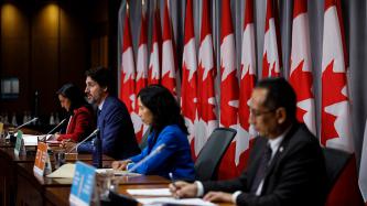 PM Trudeau speaks to the media